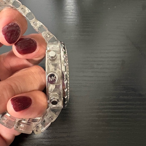 Michael Kors Silver and Crystal Accent Watch - Picture 3 of 6